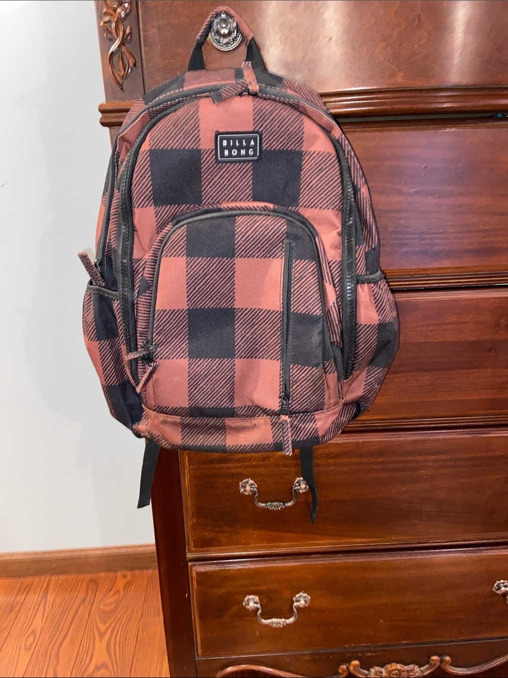 Billabong, one size, red plaid